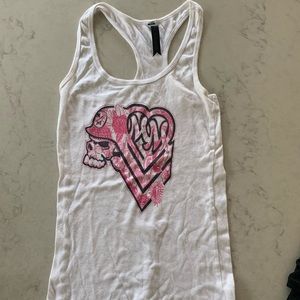 Metal Mulisha Maidens logo racer back tank